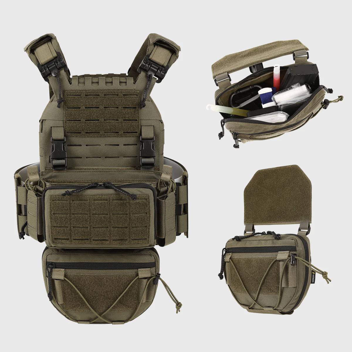 VOTAGOO Adjustable Tactical Vest with Admin Drop Pouch