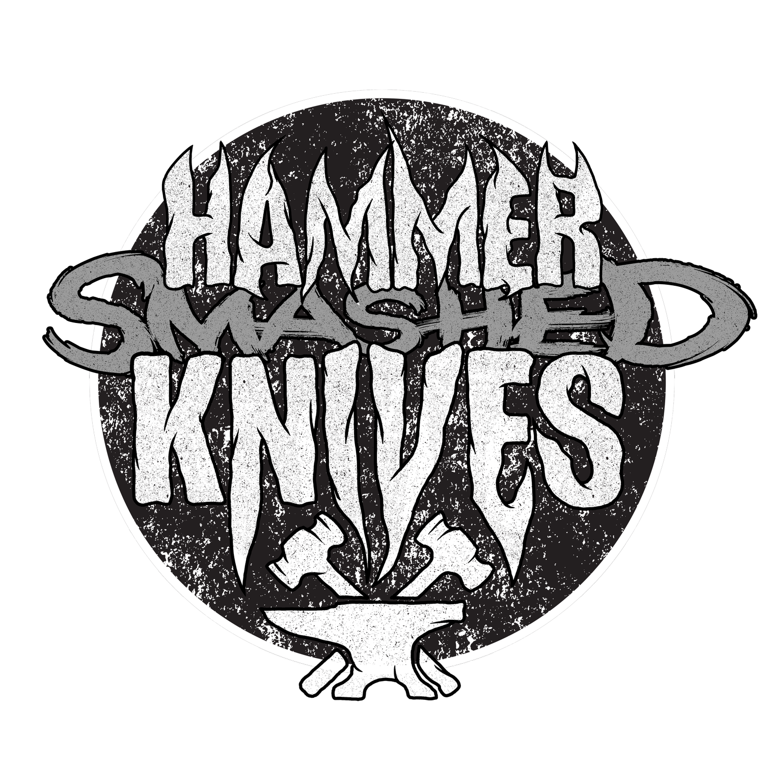 Hammer Smashed Knives