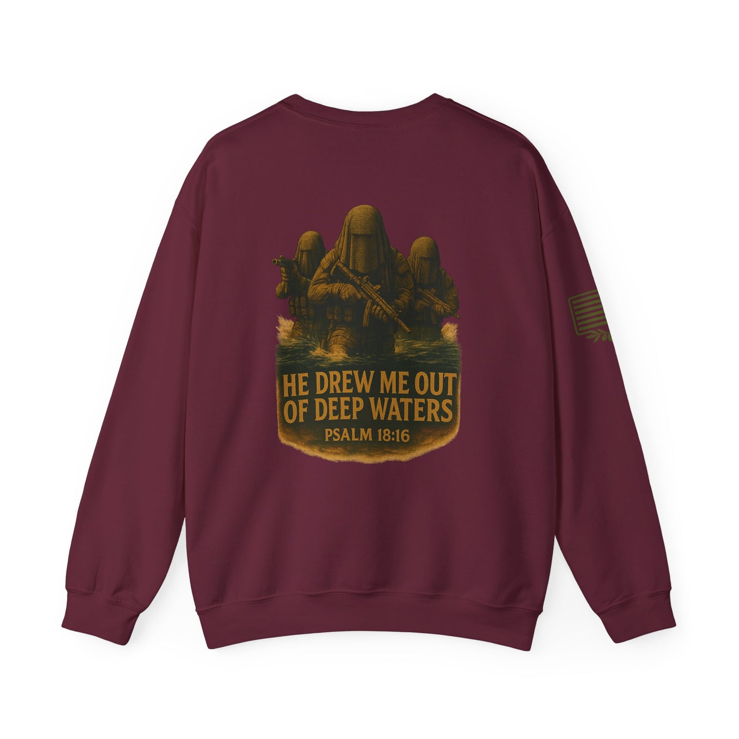Psalm 18:16 Crewneck Sweatshirt