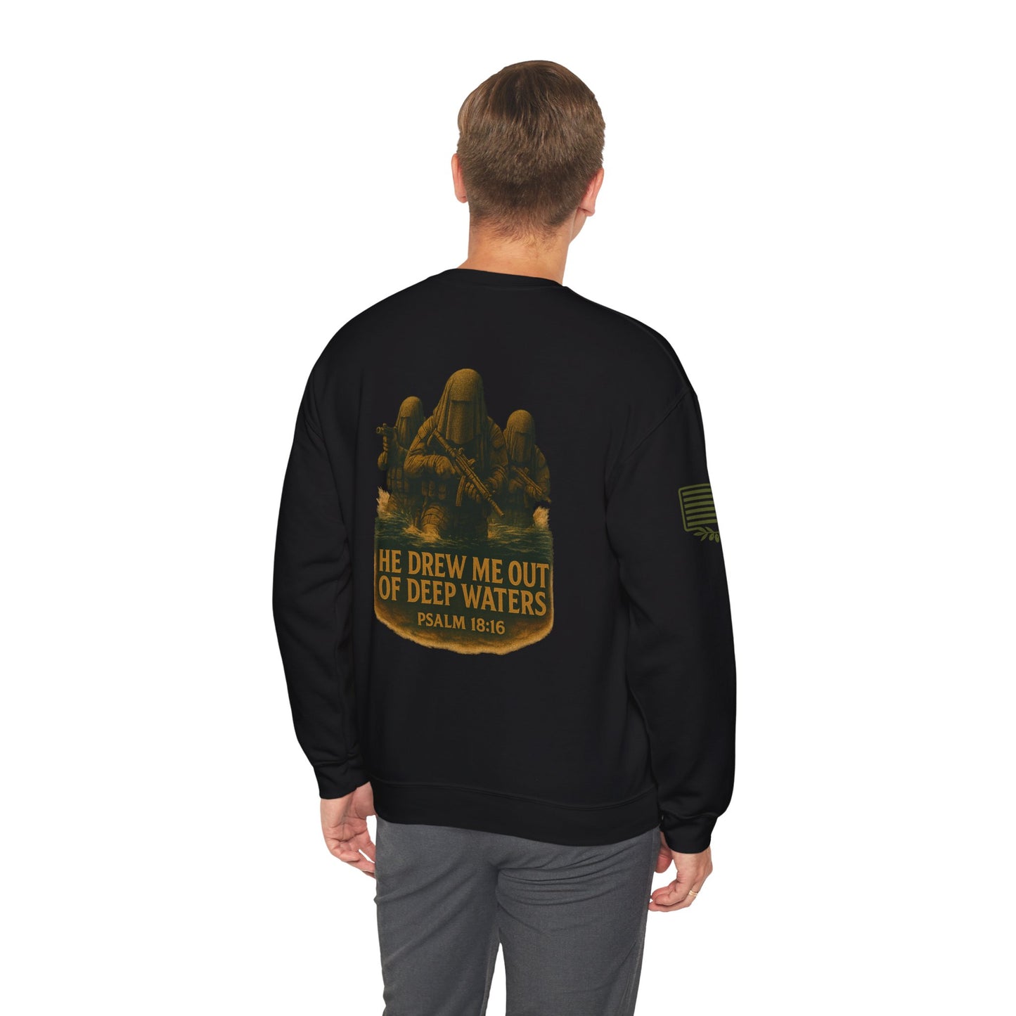 Psalm 18:16 Crewneck Sweatshirt