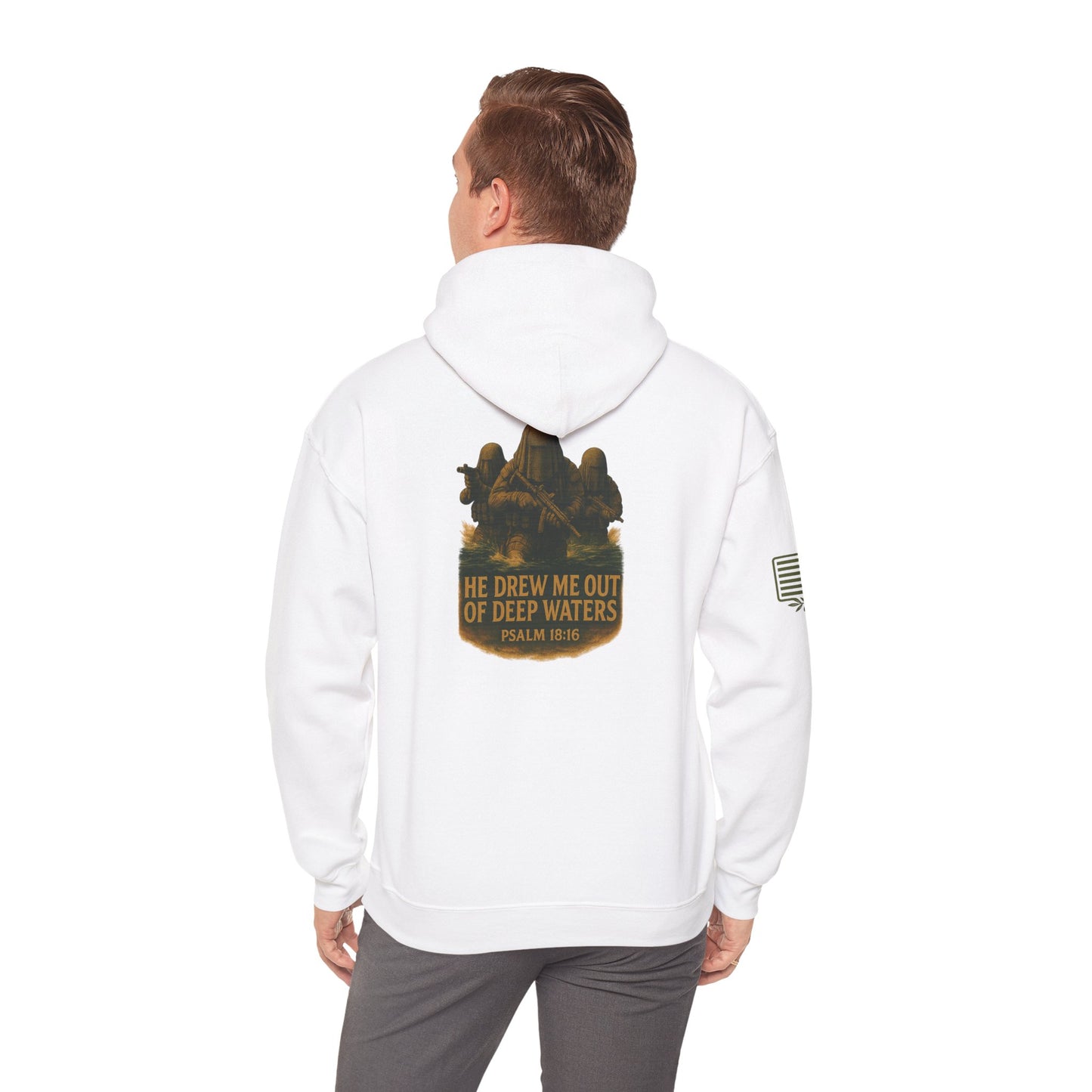 Psalm 18:16 Hooded Sweatshirt