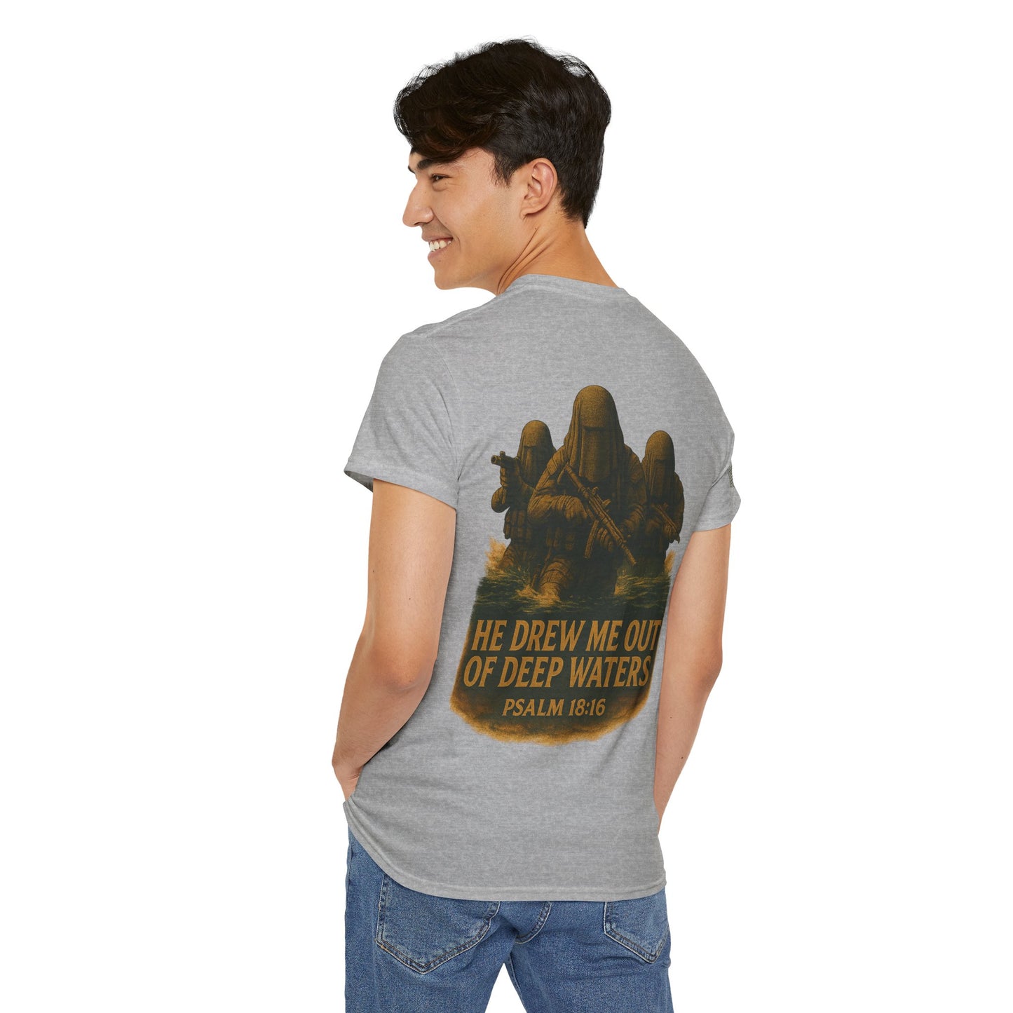 Psalm 18:16 Heavy Cotton Tee