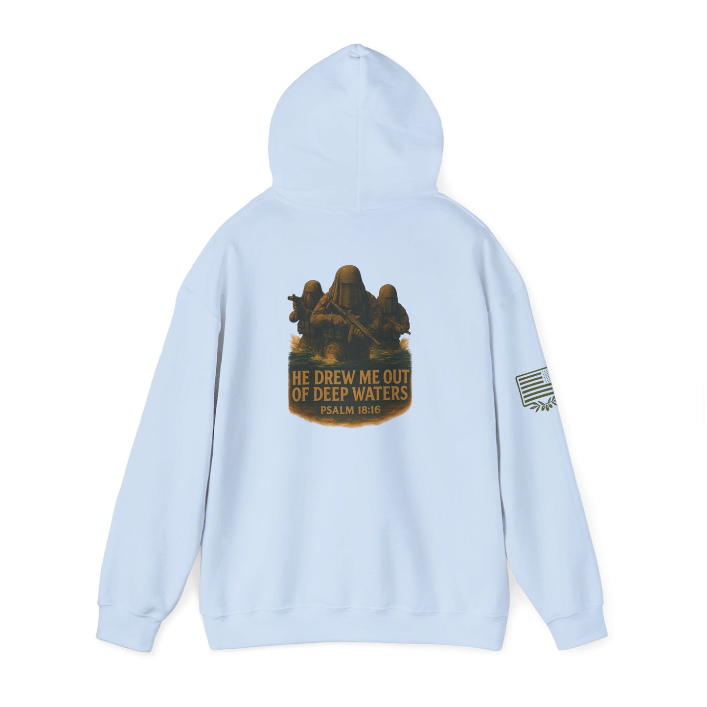 Psalm 18:16 Hooded Sweatshirt