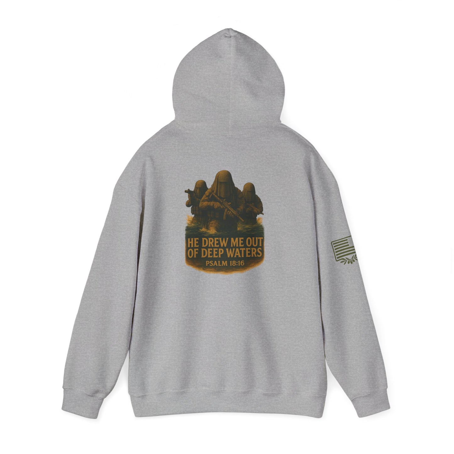 Psalm 18:16 Hooded Sweatshirt
