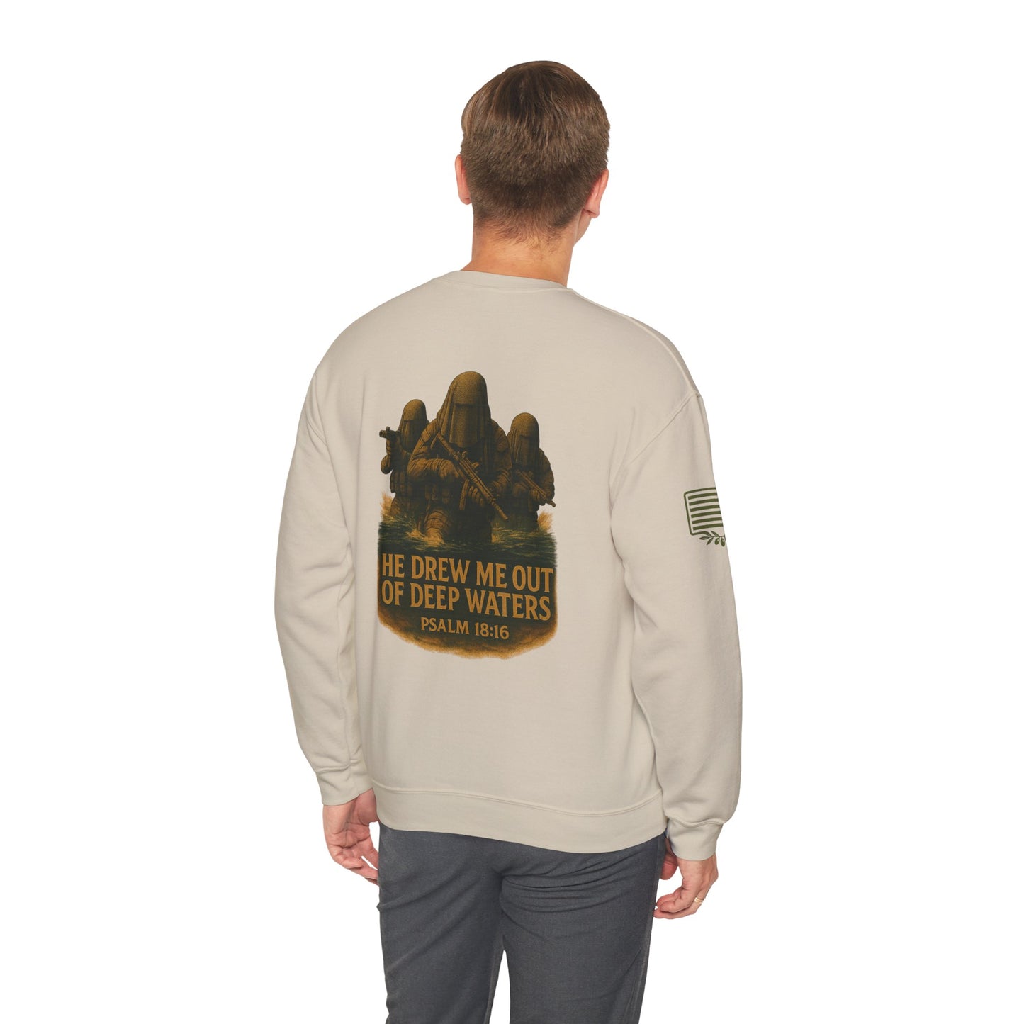 Psalm 18:16 Crewneck Sweatshirt