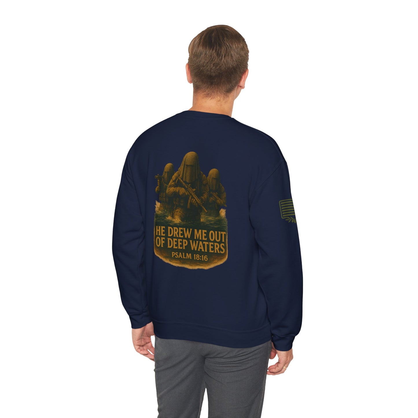 Psalm 18:16 Crewneck Sweatshirt