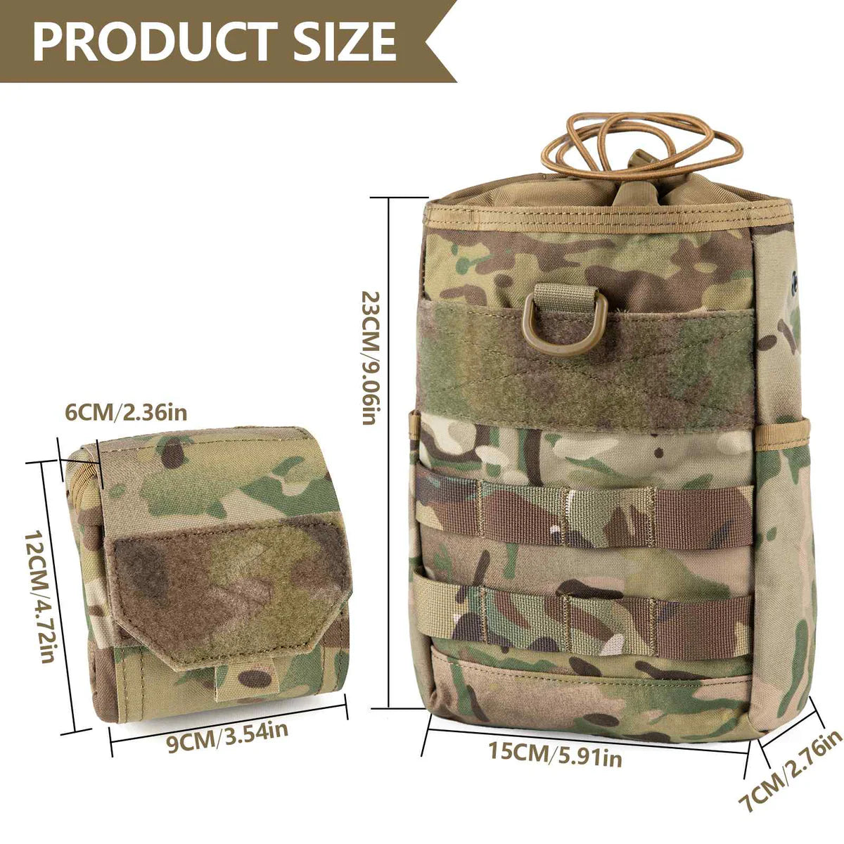 VOTAGOO Tactical Dump Molle Storage Pouch