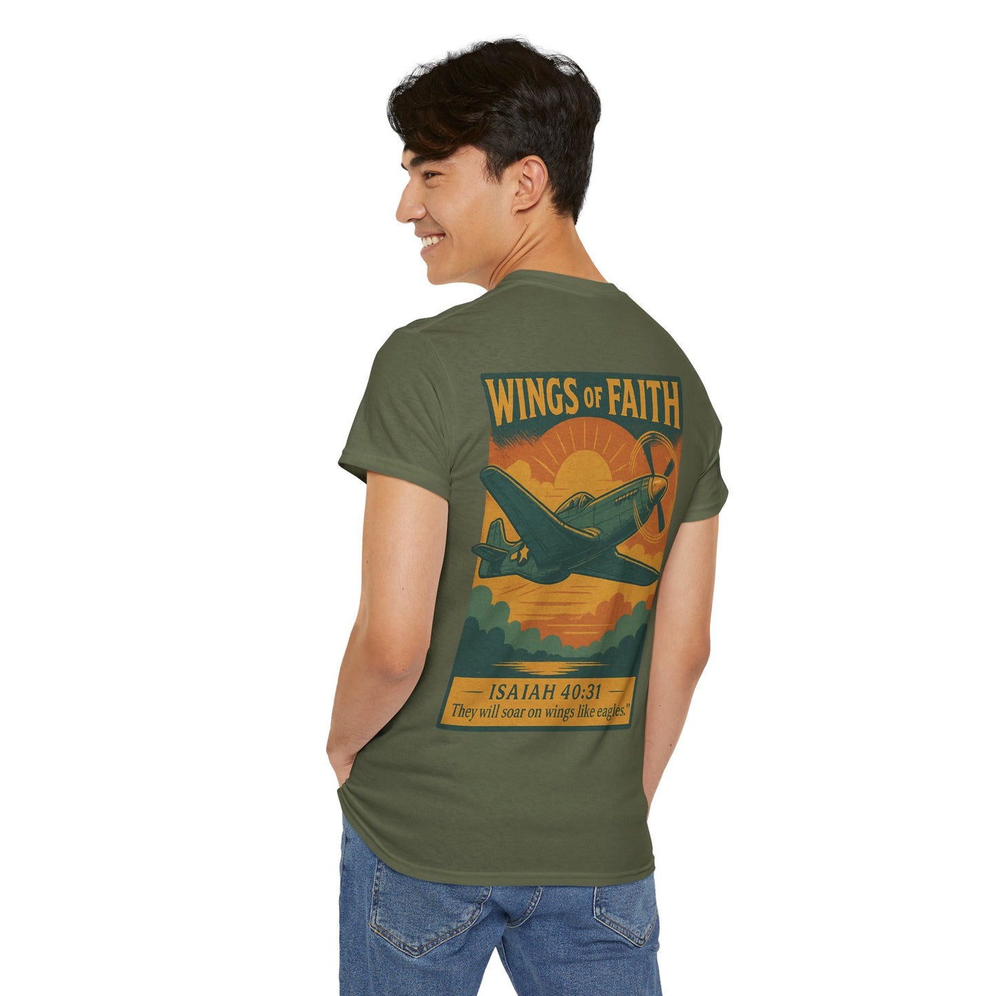 Wings of Faith Heavy Cotton Tee
