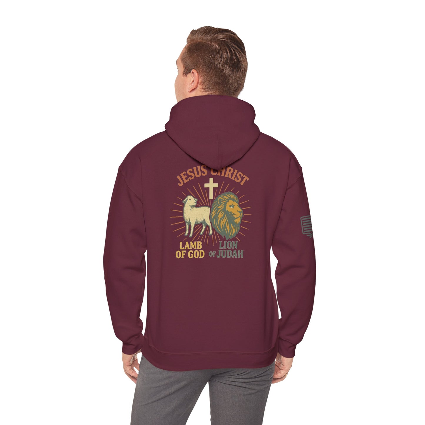 Lamb and Lion Hooded Sweatshirt