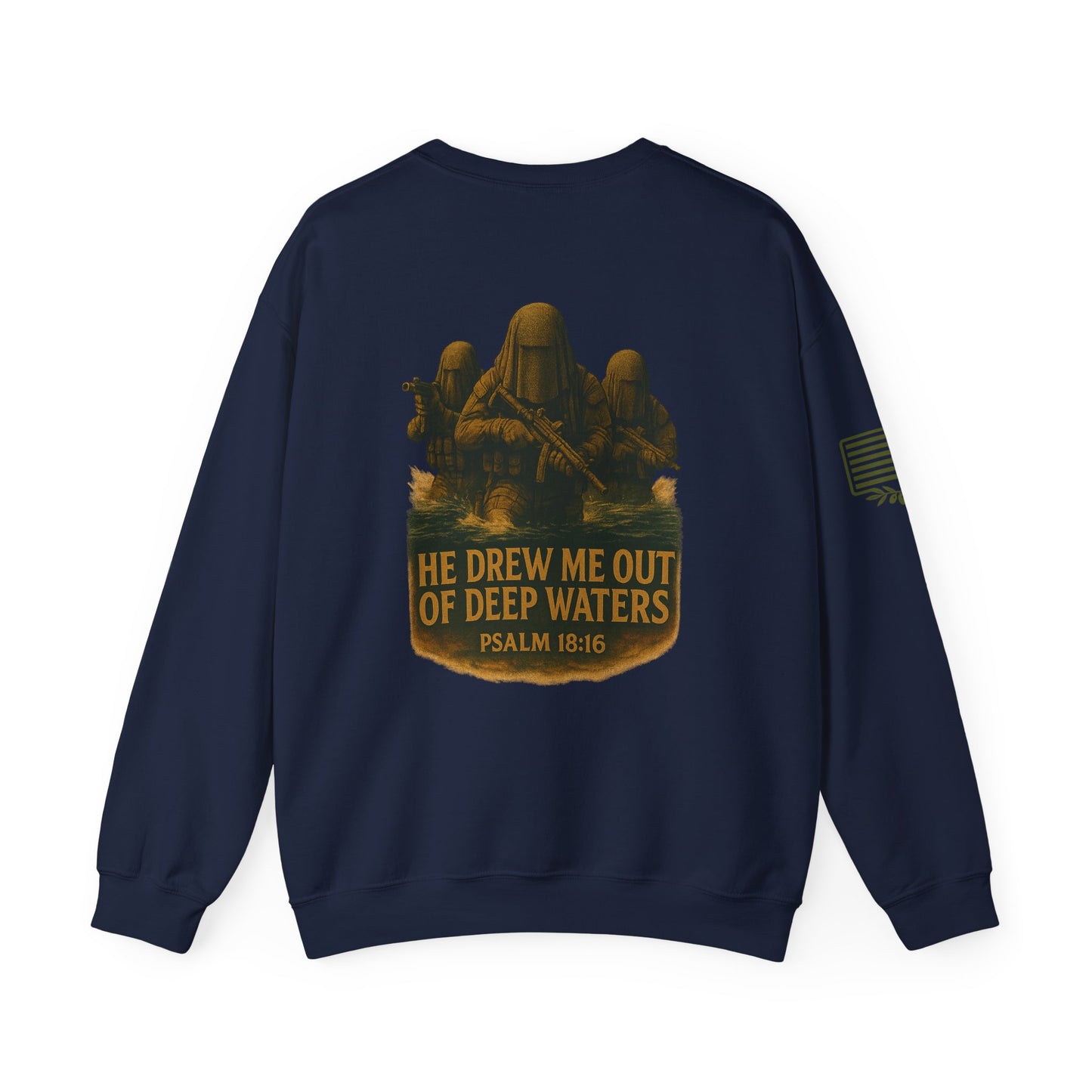 Psalm 18:16 Crewneck Sweatshirt