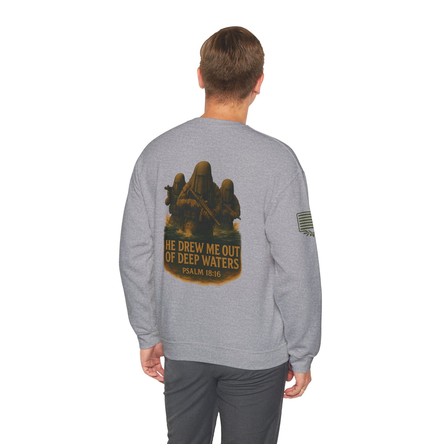 Psalm 18:16 Crewneck Sweatshirt