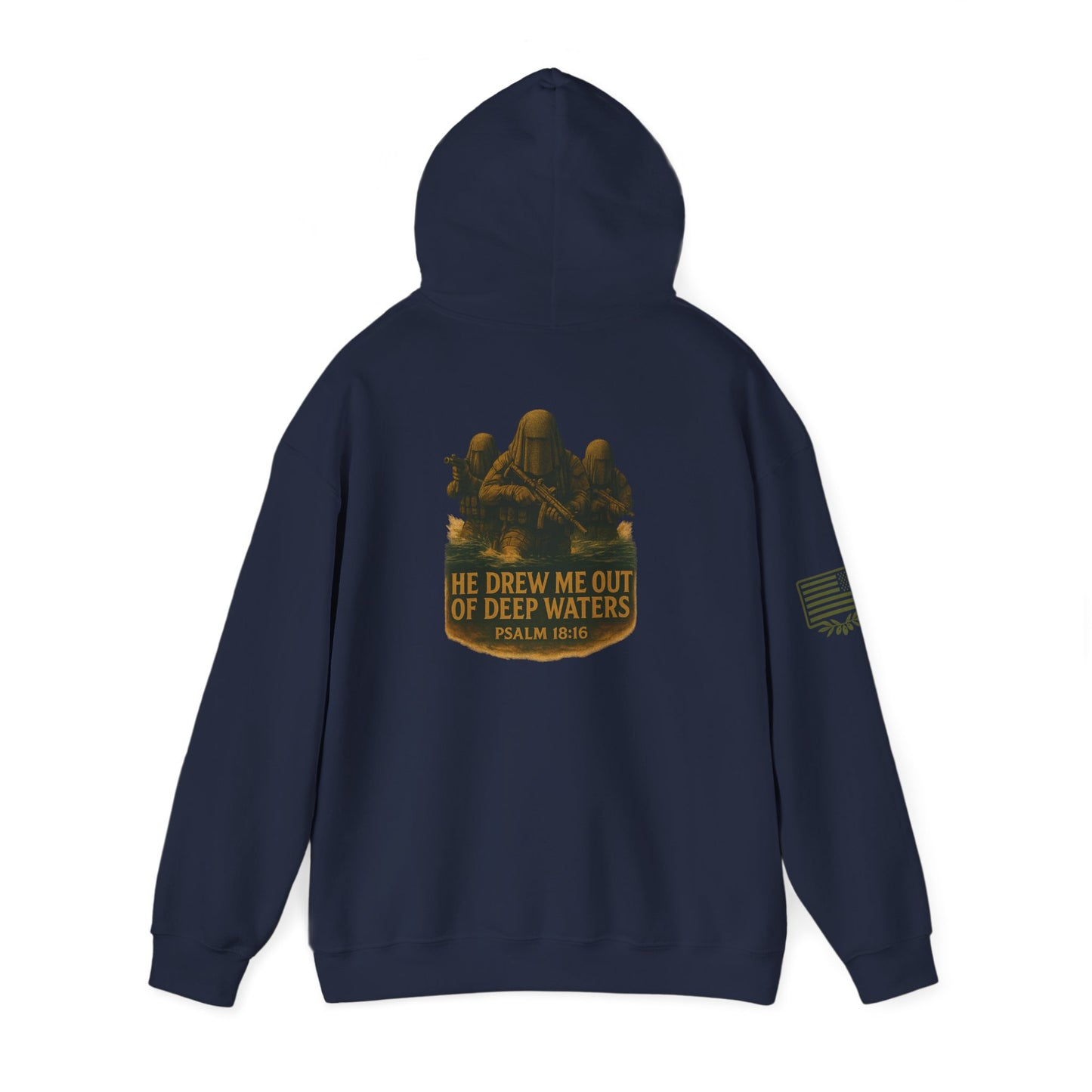 Psalm 18:16 Hooded Sweatshirt