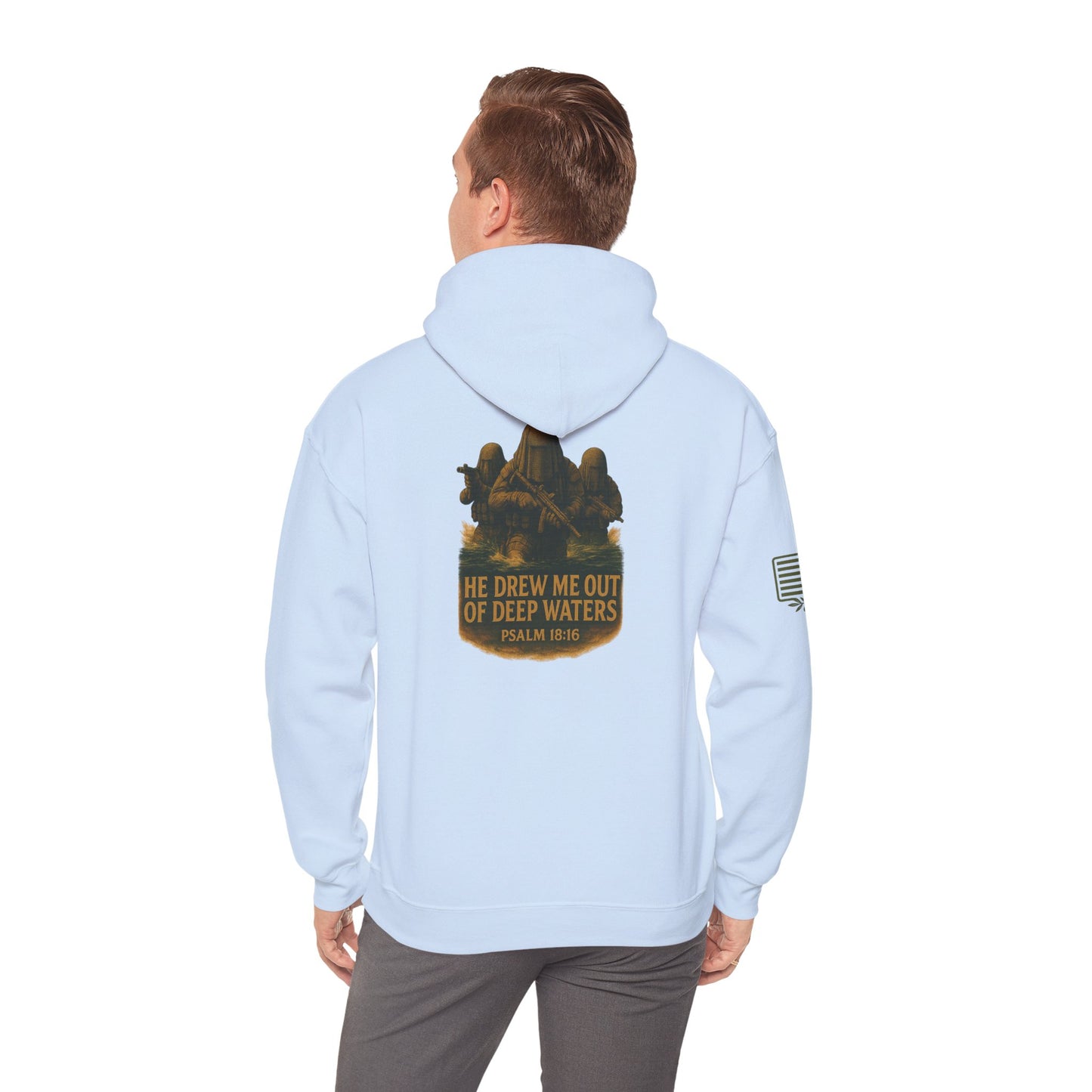 Psalm 18:16 Hooded Sweatshirt