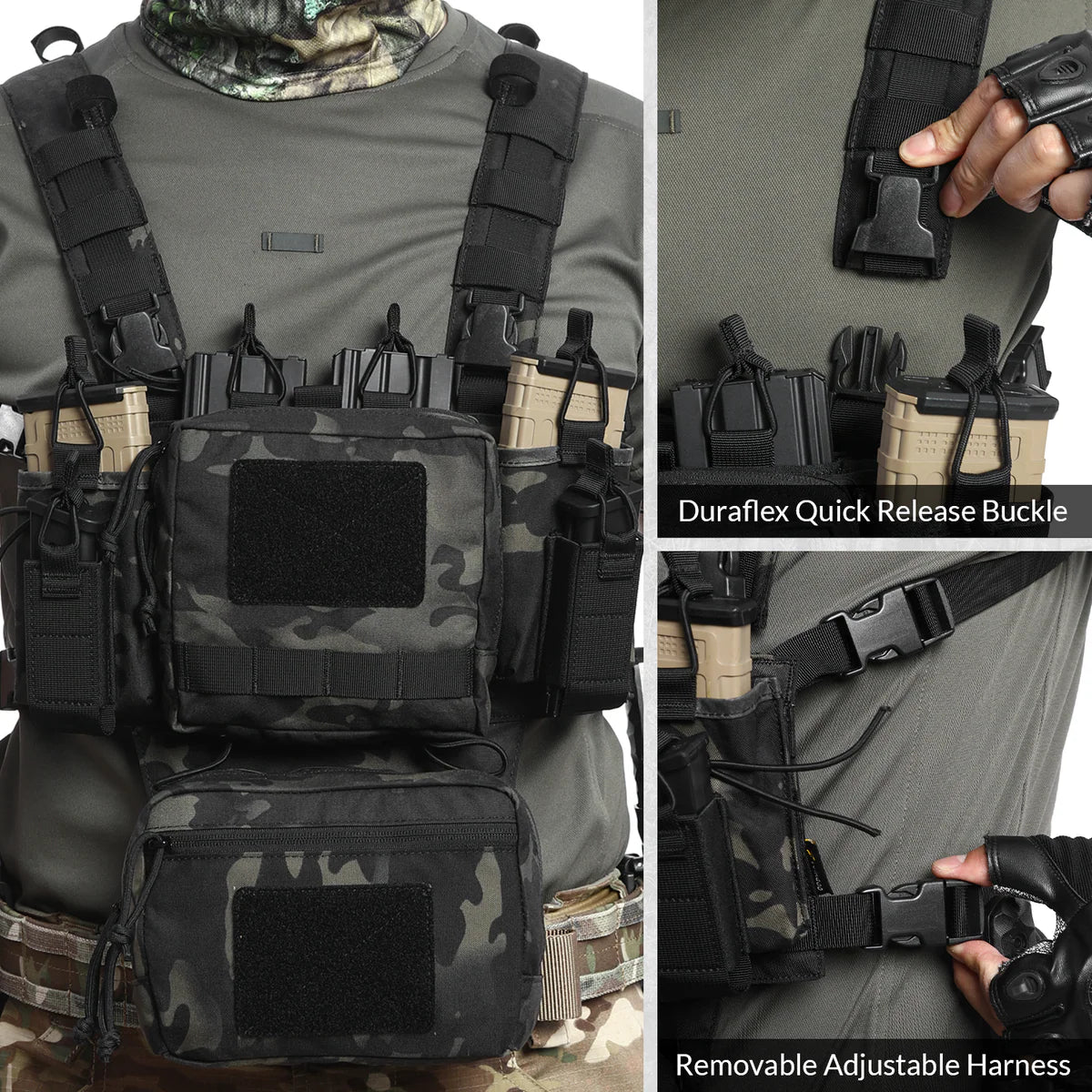 VOTAGOO Adjustable & Detachable Tactical Chest Rig