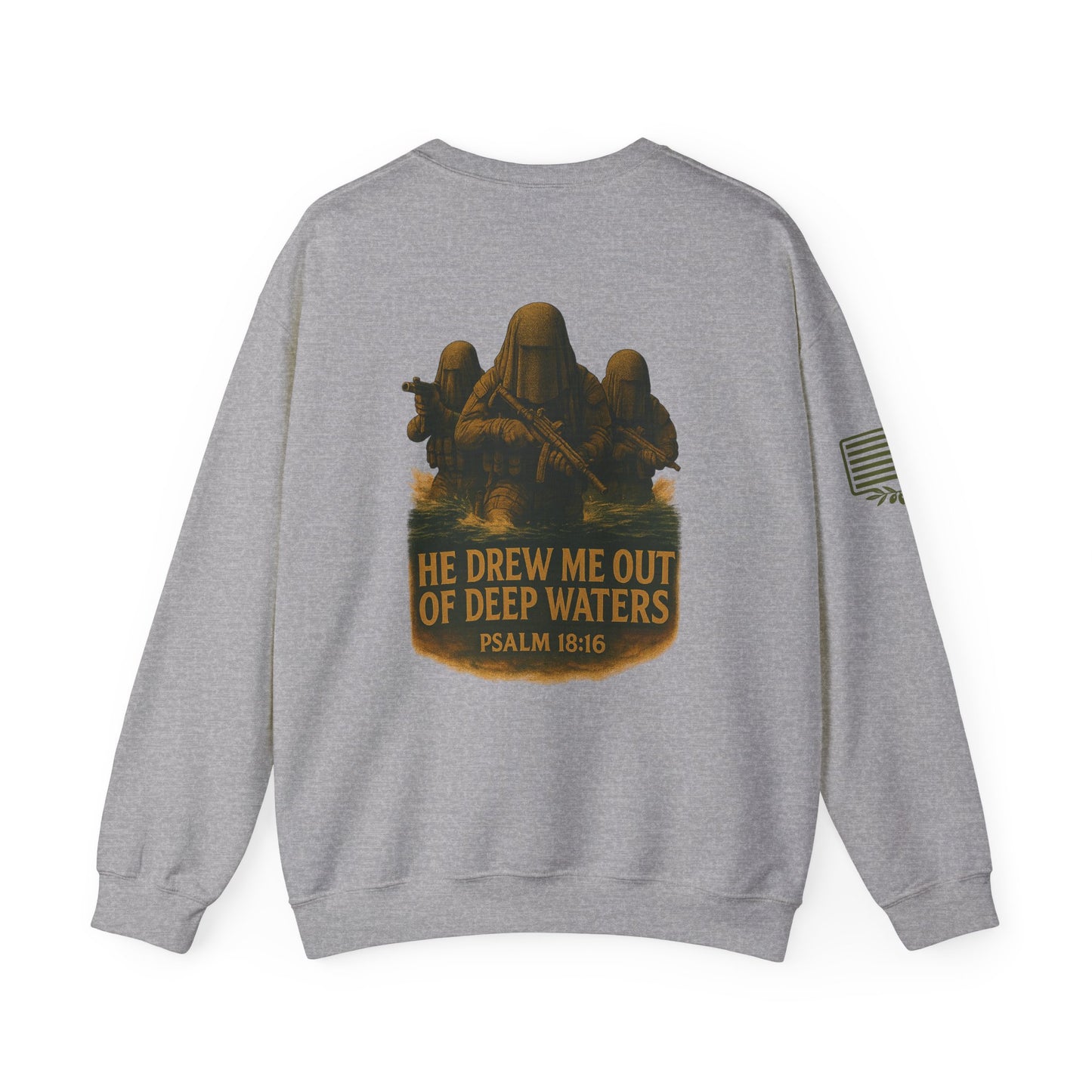 Psalm 18:16 Crewneck Sweatshirt