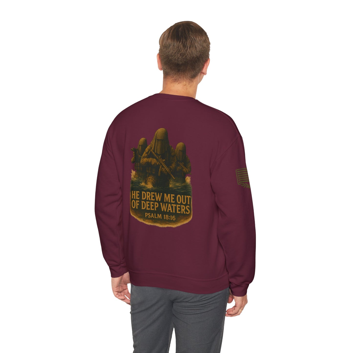 Psalm 18:16 Crewneck Sweatshirt
