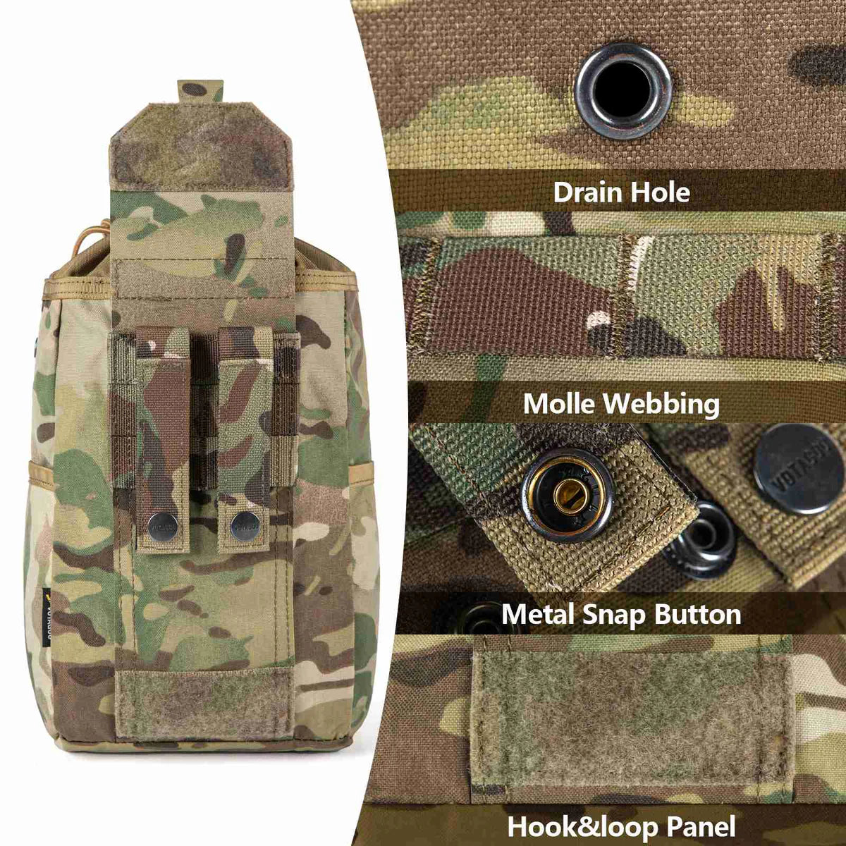 VOTAGOO Tactical Dump Molle Storage Pouch