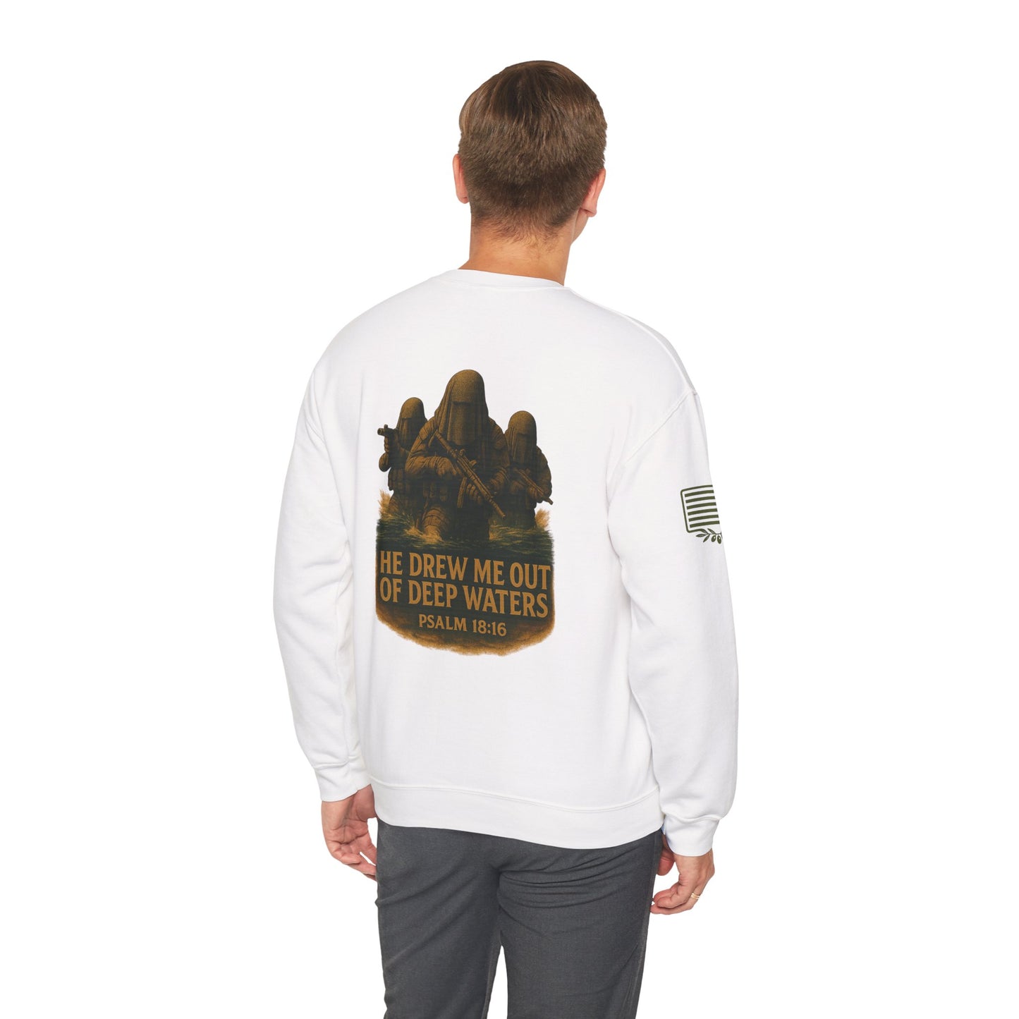 Psalm 18:16 Crewneck Sweatshirt