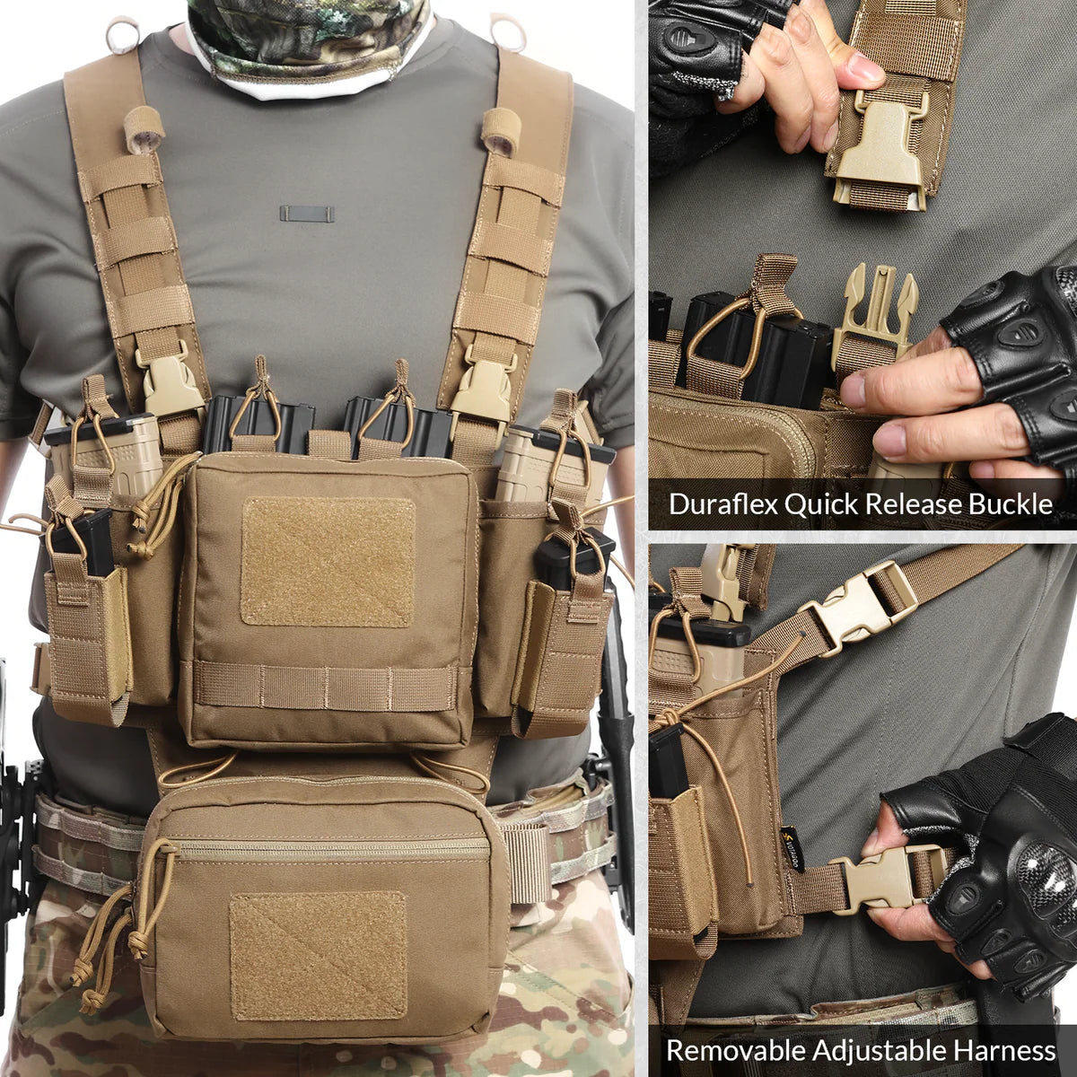 VOTAGOO Adjustable & Detachable Tactical Chest Rig