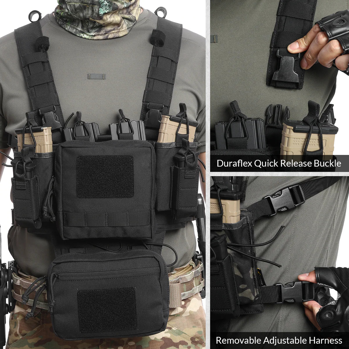 VOTAGOO Adjustable & Detachable Tactical Chest Rig
