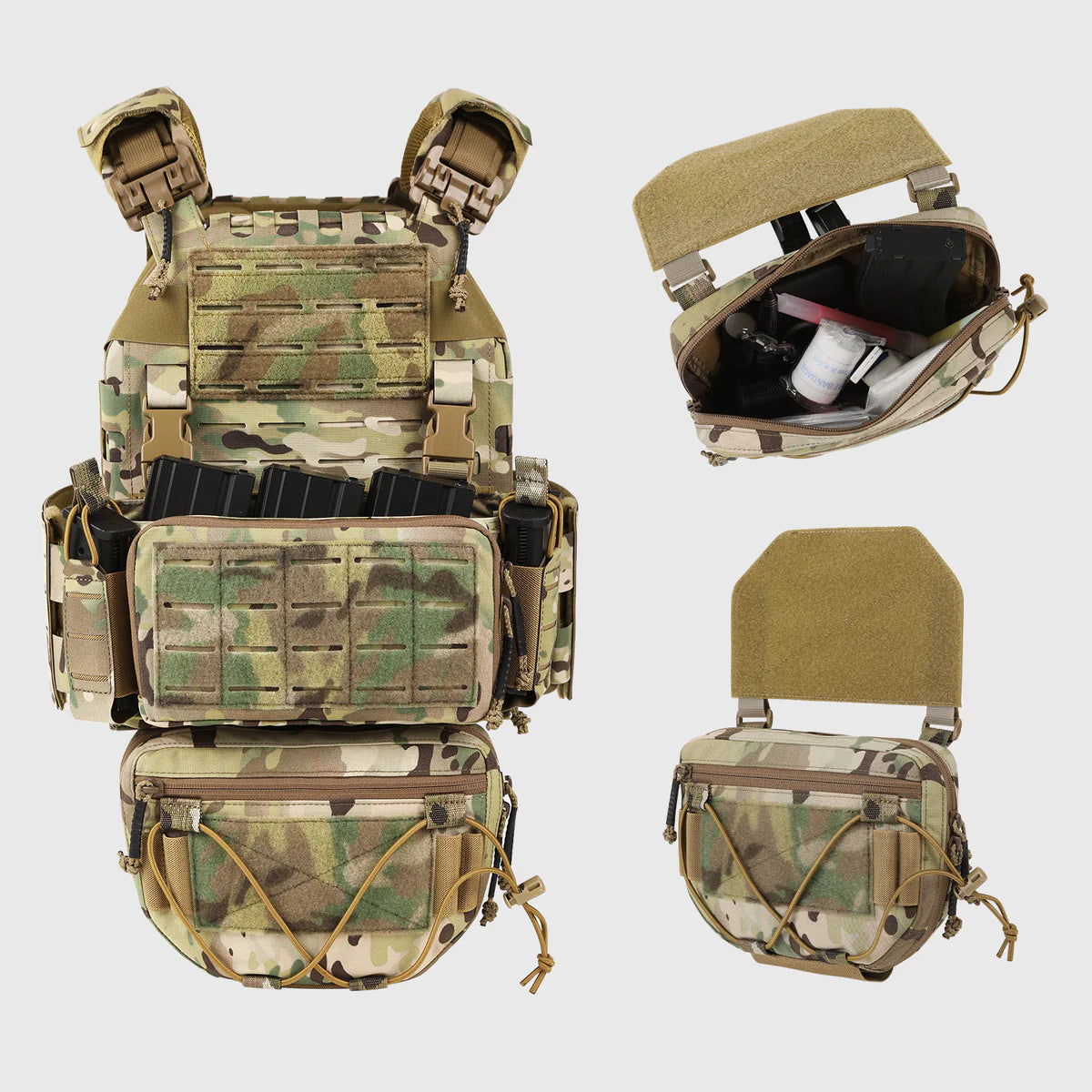 VOTAGOO Adjustable Tactical Vest with Admin Drop Pouch